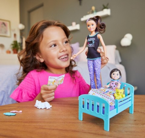 Lalka Barbie Opiekunka Zestaw Lalki Czas na sen Mattel