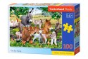 Puzzle 100 elementów Zwierzęta na farmie Castor