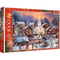 Puzzle 1000 elementĂłw BiaĹe ĹwiÄta Trefl
