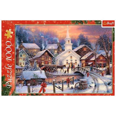 Puzzle 1000 elementĂłw BiaĹe ĹwiÄta Trefl