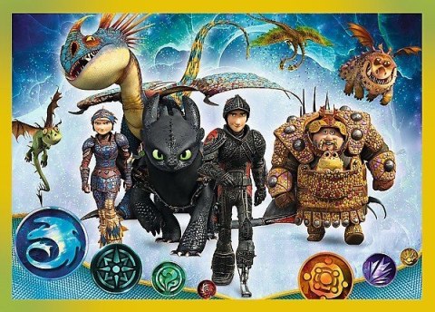 Puzzle 4w1 Jak wytresowac smoka Trefl
