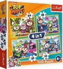 Puzzle 4w1 Ptasia Akademia Trefl
