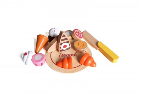 Drewniane jedzenie Ciasto Babeczki Lody IWood