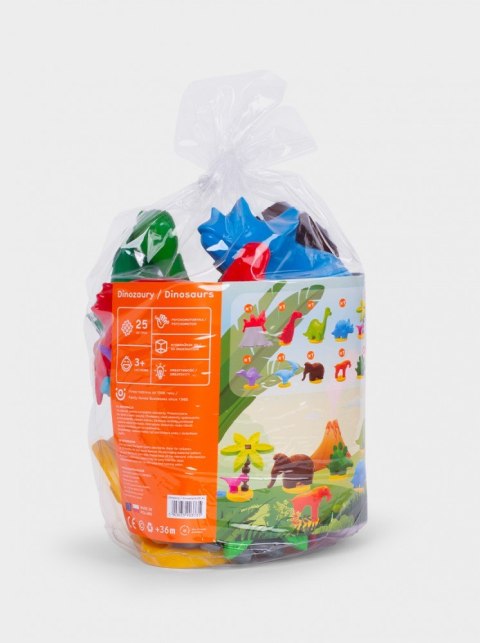 Klocki Dinozaury worek 25 elementów Marioinex