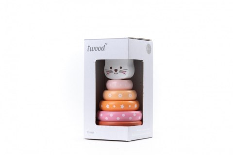 Kotek nakładanka Sorter drewniany Pastelowy IWood