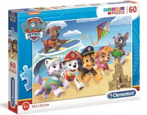 Puzzle 60 elementów Super Kolor Psi Patrol Clementoni