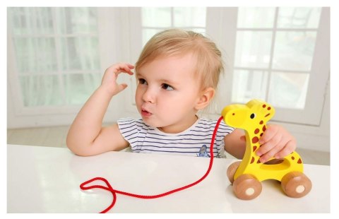 Żyrafa drewniana do ciagnięcia na sznurku IWood