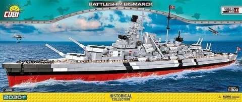 Klocki HC WWII Battleship Bisma rck 2030 elementów Cobi Klocki