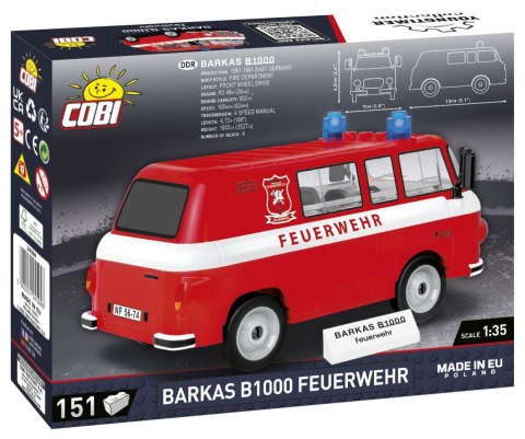 Klocki Youngtimer Barkas B1000 Feuerwehr 151 elementów Cobi Klocki