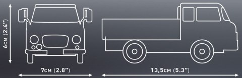 Klocki Youngtimer Barkas B1000 Pritischenwagen 156 elementów Cobi Klocki
