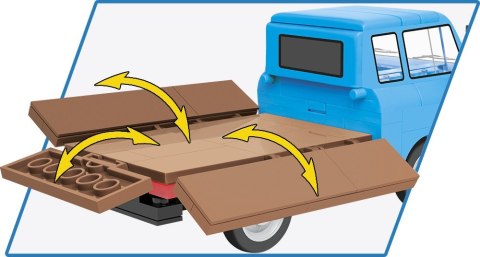 Klocki Youngtimer Barkas B1000 Pritischenwagen 156 elementów Cobi Klocki