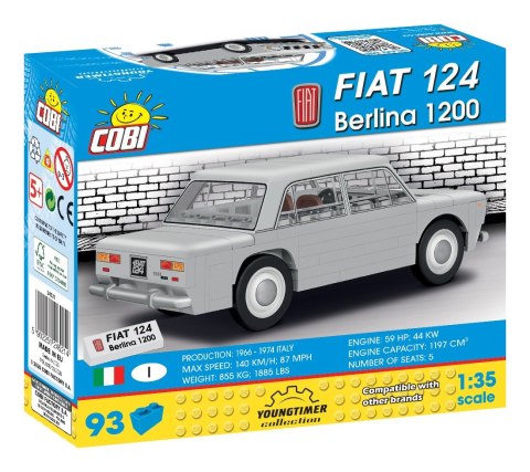 Kocki Youngtimer Fiat 124 Berl ina 1200 93 elementów Cobi Klocki