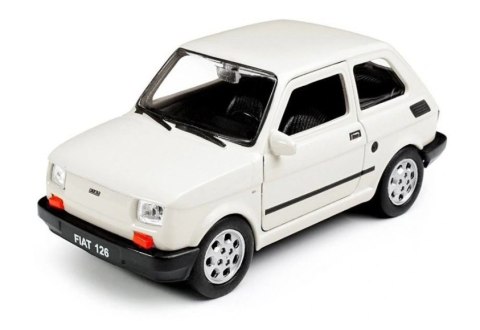 Pojazd Fiat 126P biały 1:21 Dromader