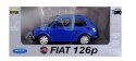 Pojazd Fiat 126P niebieski 1:21 Dromader