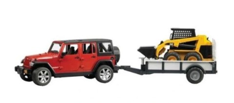 Pojazd Jeep Wrangler Rubicon z przyczepa 1-osiowa BRUDER