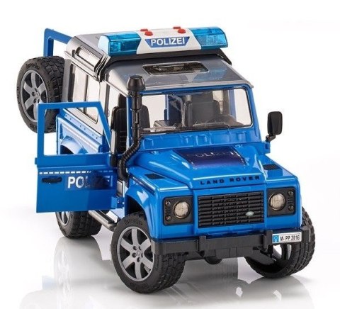 Pojazd Land Rover Defender Policja z przyczepą BRUDER