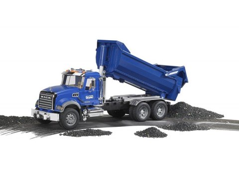 Pojazd Mack Granite Wywrotka LKW niebieska BRUDER