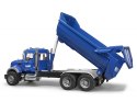 Pojazd Mack Granite Wywrotka LKW niebieska BRUDER