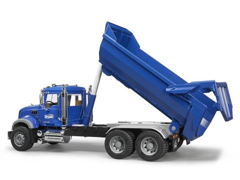 Pojazd Mack Granite Wywrotka LKW niebieska BRUDER