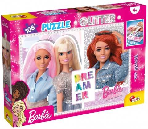 Puzzle 108 elementów Barbie glitter Lisciani