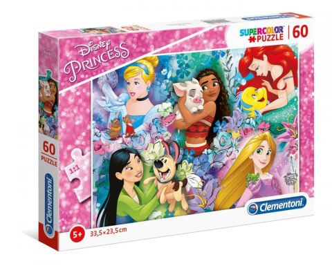 Puzzle 60 elementów Super Kolor Księżniczki Disneya Clementoni