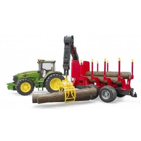 Traktor John Deere 7930 z przyczepą do bali BRUDER