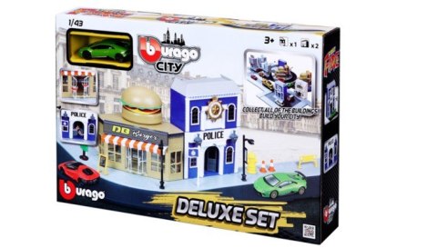 City Deluxe Set 4 Policja ulica burger Bburago