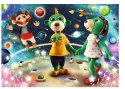 Puzzle 100 elementów Glitter Trefliki wśród gwiazd Trefl
