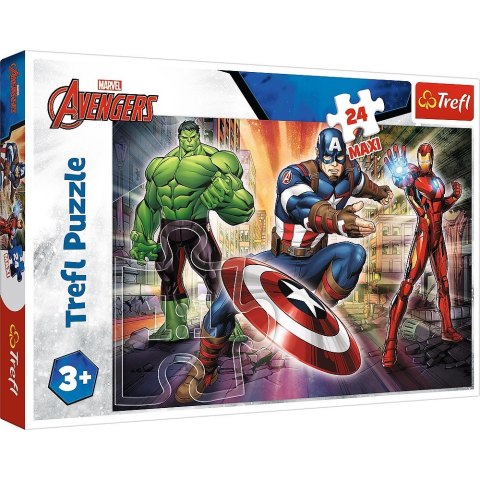 Puzzle 24 elementy MAXI W Ĺwiecie AvengersĂłw Trefl