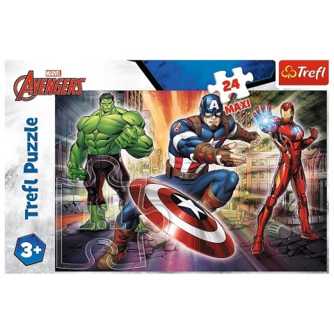 Puzzle 24 elementy MAXI W Ĺwiecie AvengersĂłw Trefl