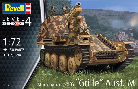 Model plastikowy Pojazd Sturmpanzer 38T Grille aus Revell