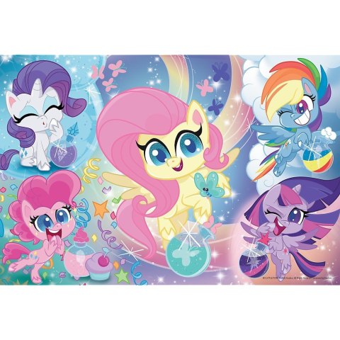 Puzzle 100 elementów Glitter Błyszczące kucyki Pony Trefl