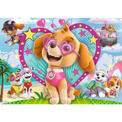 Puzzle 100 elementĂłw Glitter W blasku Skye Psi Patrol Trefl