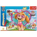 Puzzle 100 elementĂłw Glitter W blasku Skye Psi Patrol Trefl