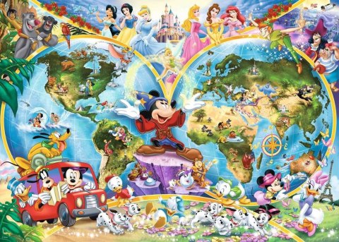 Puzzle 1000 elementów Mapa z postaciaciami Disneya Ravensburger Polska