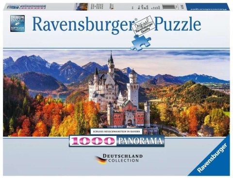 Puzzle 1000 elementów Panorama Zamek w Bawarii Ravensburger Polska