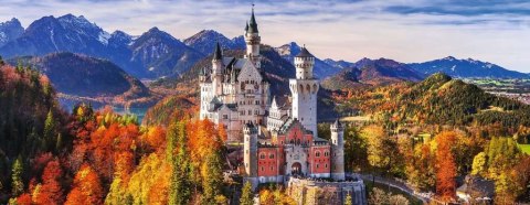 Puzzle 1000 elementów Panorama Zamek w Bawarii Ravensburger Polska