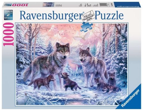 Puzzle 1000 elementów Śnieżne wilki Ravensburger Polska