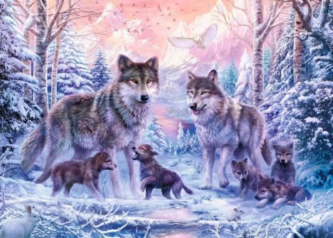 Puzzle 1000 elementów Śnieżne wilki Ravensburger Polska
