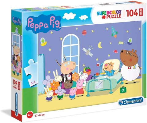 Puzzle 104 elementy Maxi Świnka Peppa Clementoni