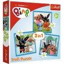 Puzzle 3w1 Zabawy z przyjaciĂłĹmi Bing Trefl