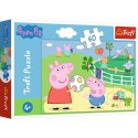 Puzzle 60 elementĂłw Zabawy w gronie przyjaciĂłĹ Peppa Pig Trefl