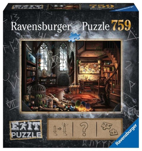Puzzle EXIT 759 elementów Laboratorium czarodzieja Ravensburger Polska