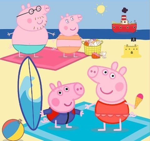 Puzzle 3w1 Pomysłowa świnka Peppa Trefl