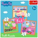 Puzzle 3w1 Pomysłowa świnka Peppa Trefl