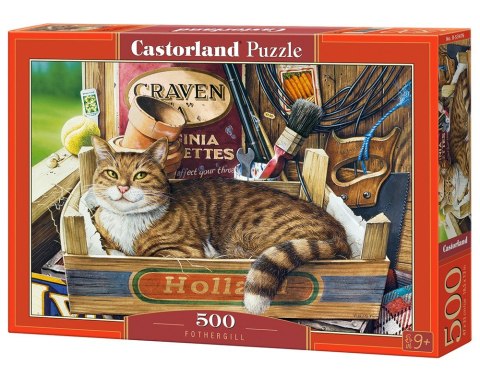 Puzzle 500 elementów Kot w pudełku Fothergill Castor