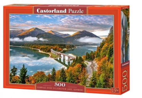 Puzzle 500 elementów Sunrise over Sylvenstein Lake Castor