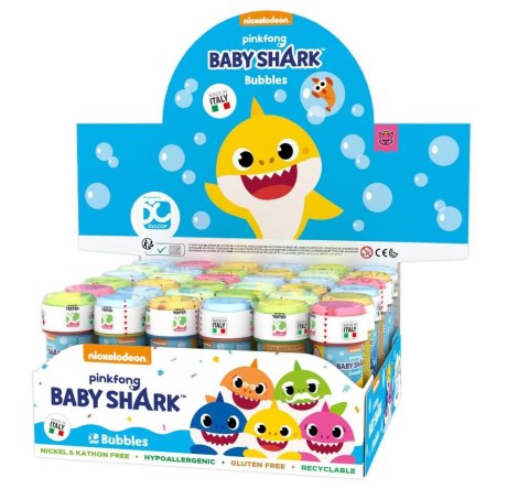 Bańki 60 ml Baby Shark display 36 sztuk Brimarex