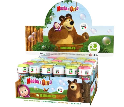 Bańki 60 ml - Masza i Niedźwiedź display 36 sztuk Brimarex