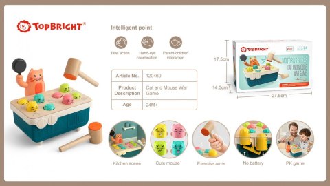Gra szybkie uderzenie - Kotek i myszka Top Bright Brimarex